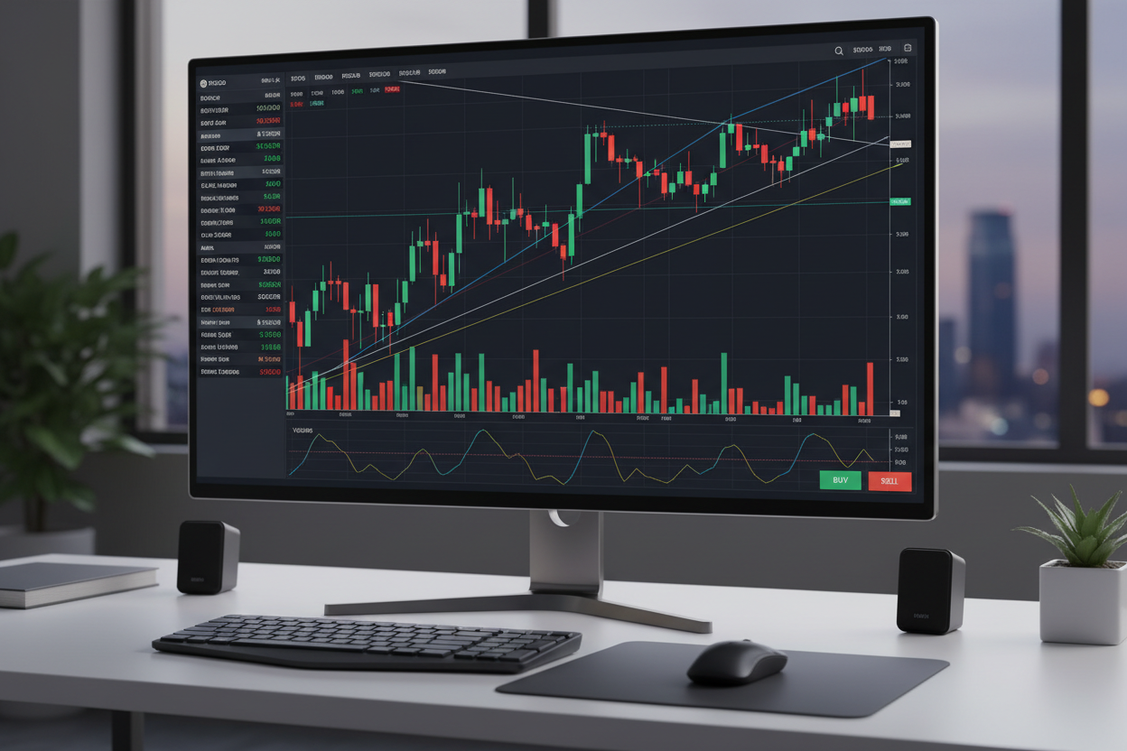 Ein PC bildschirm mit einem Chart